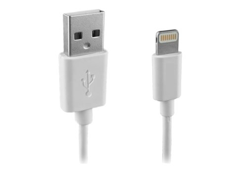  A-DAPT Laadkabel USB-A > Apple 8-pins 1m wit 