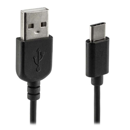  A-DAPT Data en laadkabel USB-A > USB-C 1m zwart (bulk) 