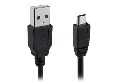  A-DAPT Data en Laadkabel USB-A > Micro USB 1m zwart 