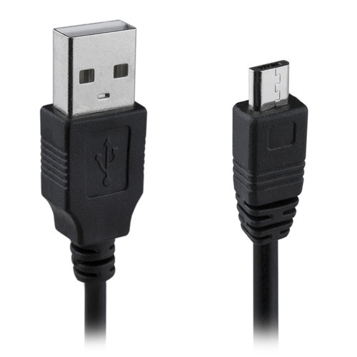  A-DAPT Data en Laadkabel USB-A > Micro USB 1m zwart 