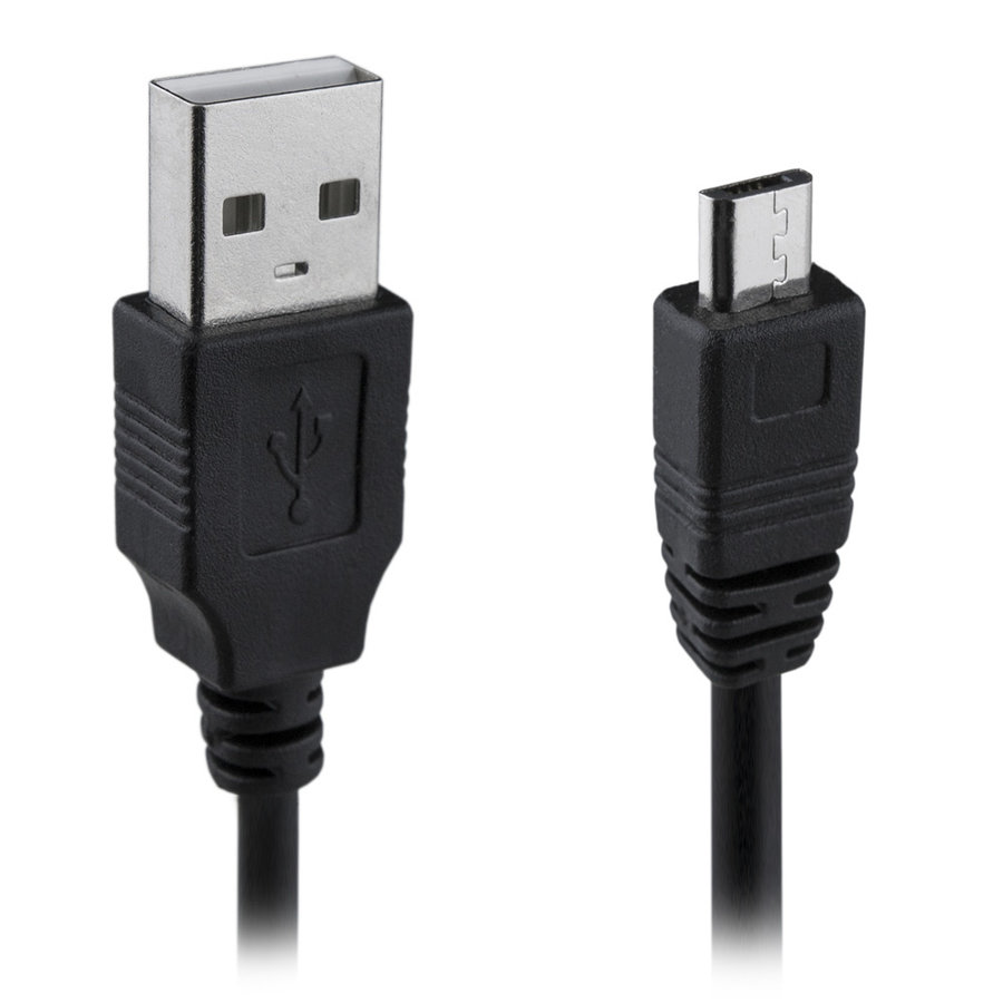 Data en Laadkabel USB-A > Micro USB 1m Zwart (bulk)-1