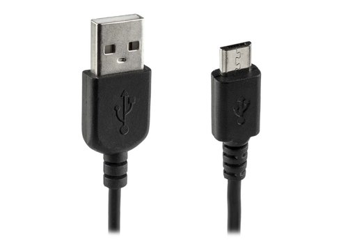  A-DAPT Data en Laadkabel USB-A > Micro USB 2m Zwart 