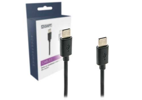  A-DAPT Data en Laadkabel USB-C > USB-C 2m Zwart 
