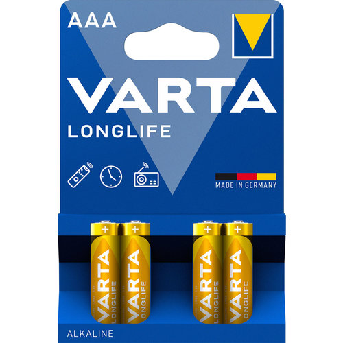  Varta Longlife Alkaline AAA / LR03  blister 4 (incl. vwb) 