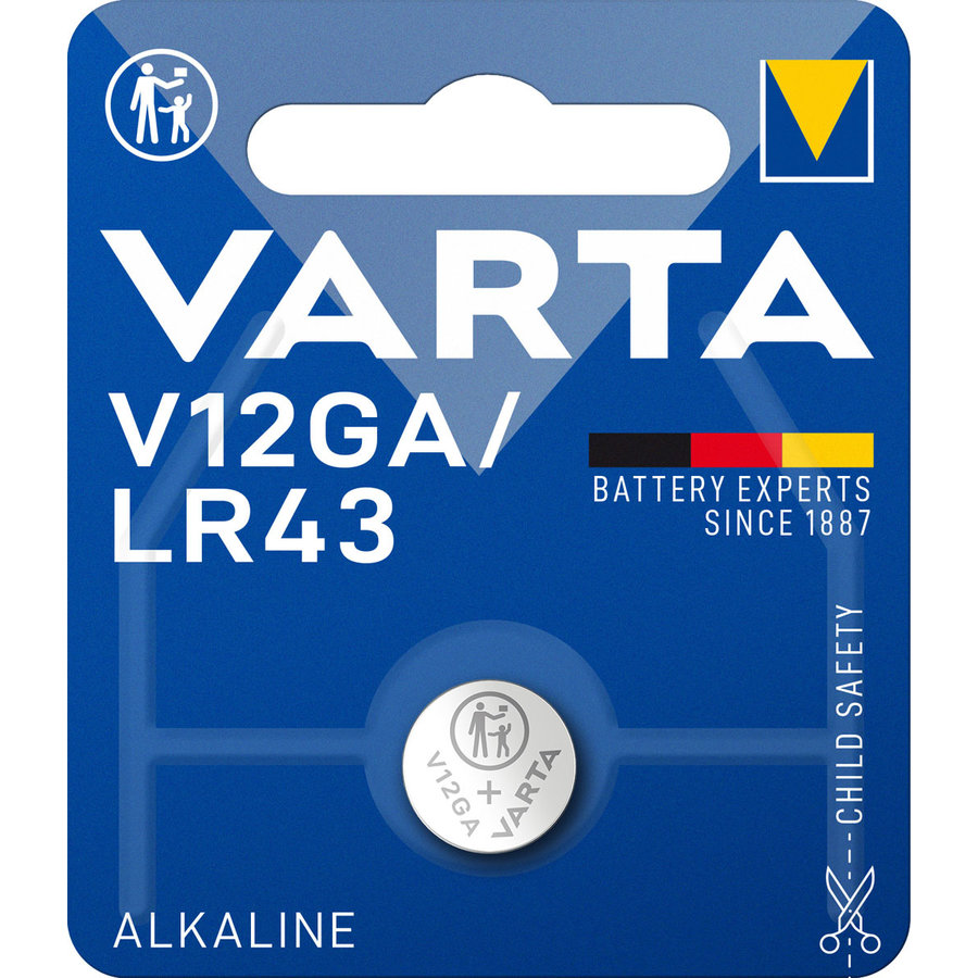 4278 V12GA / LR43 Alkaline blister 1-1