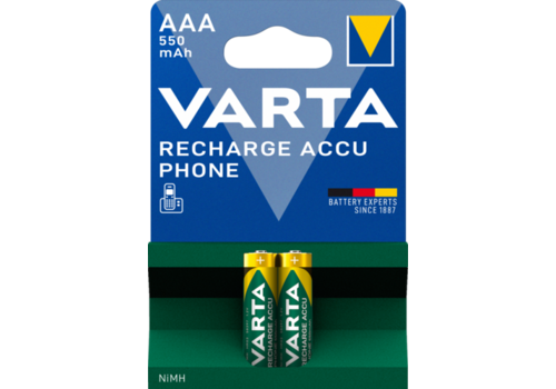  Varta Recharge Accu Phone NimH AAA / HR03 550mAh Blister 2 (incl. vwb) 