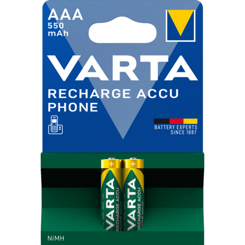  Varta 58397 AAA Phone 550mAh Recharge blister 2 