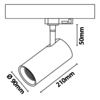 GHM Railspot Elara 30W 2550 Lumen Wit