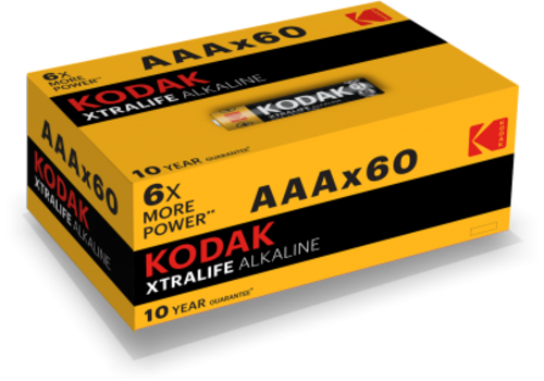  Kodak XTRALIFE alkaline AAA/LR03 60 pack 