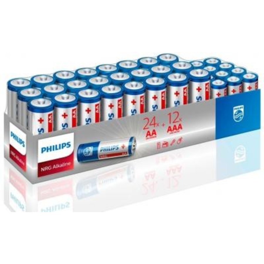 NRG Alkaline AA-24 & AAA-12 Value Pack-1