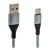Data en laadkabel USB-A > USB-C 2m PRO grijs