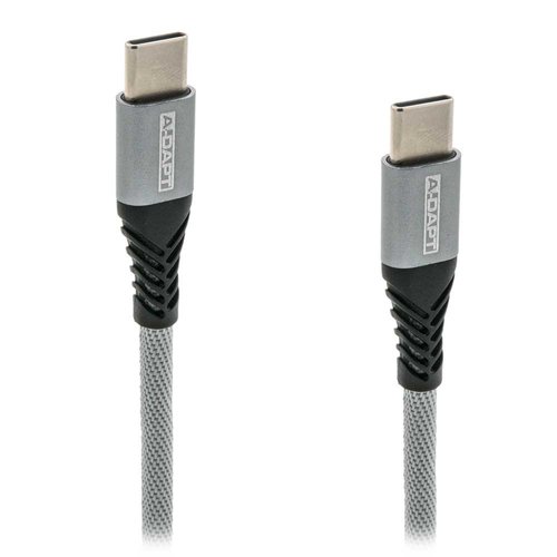  A-DAPT Data en Laadkabel USB-C > USB-C 1m PRO grijs 