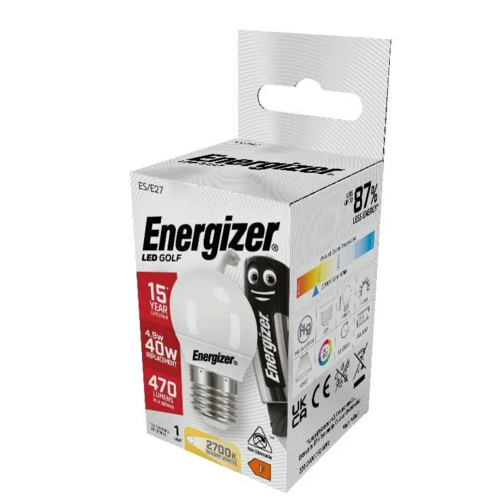  Energizer Kogel E27 4,9W(=40W) 2700K 470LM 