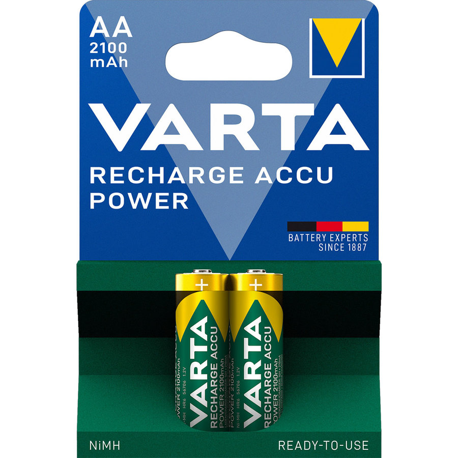 56706 AA 2100mAh Rechargeable blister 2-1