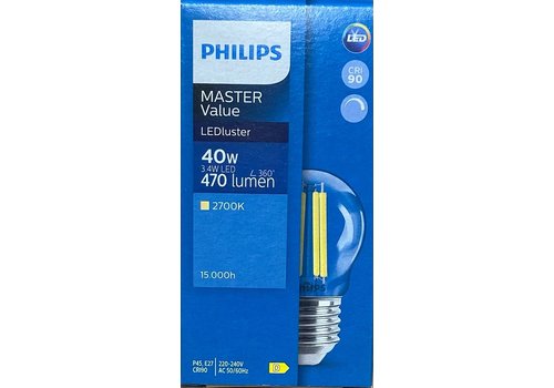  Philips Master VLE Kogel 3.4-40W E27 927 Helder Dimbaar 