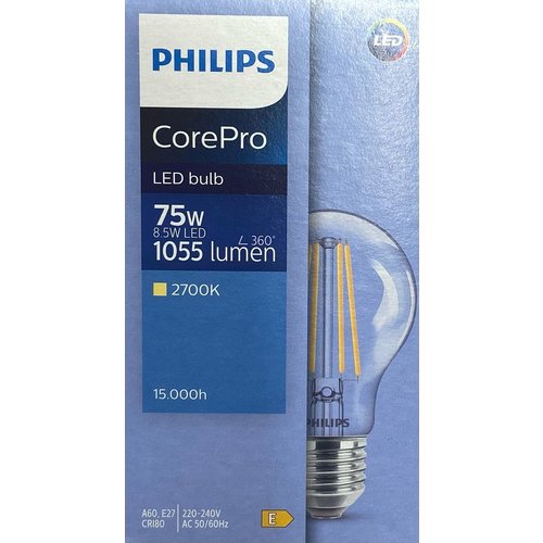  Philips CorePro Normaal 8.5-75W E27 827 Helder 