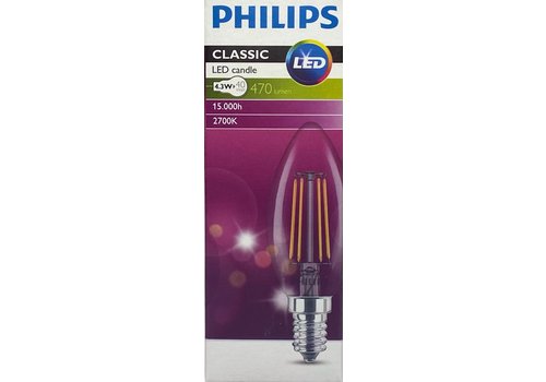  Philips CorePro Kaars 4.3-40W E14 827 Helder 