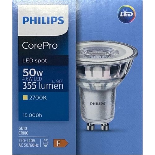  Philips Corepro LEDspot 4.6-50W GU10 827 36D 