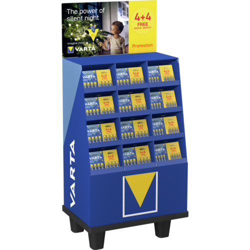  Varta Display 4+4 Gratis (80xAA en 52xAAA) 