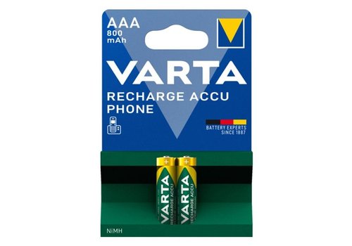  Varta Recharge Accu Phone NimH AAA / HR03 800mAh Blister 2 (incl. vwb) 