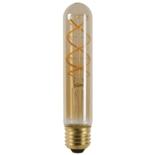  Vintage LED Tube 185mm 4W Filament Lamp Amber Dimbaar 
