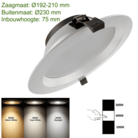 thumb-LED Downlight | CCT-Switch | Ø195 | 20W-5