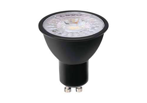  GHM LED GU10 Spot 3W-30W 250lm 2700K Zwart Dimbaar 