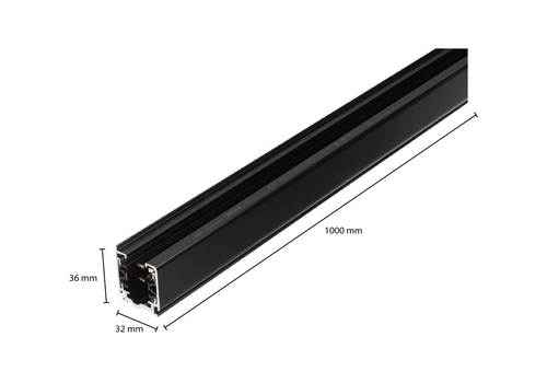  GHM 3-Fase Rail 1 Meter Zwart 