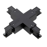 3-Fase Rail X-Vorm Connector Zwart