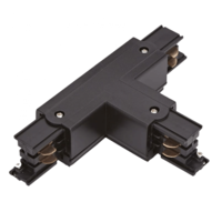 thumb-3-Fase Rail T-Vorm Connector Links Zwart-1