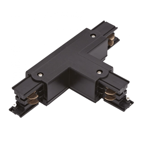  GHM 3-Fase Rail T-Vorm Connector Rechts Zwart 