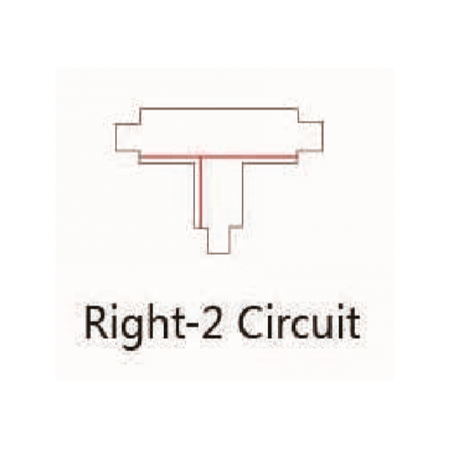 3-Fase Rail T-Vorm Connector Rechts Zwart-2-2