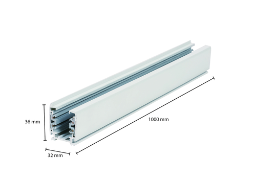  GHM 3-Fase Rail 1 Meter Wit 