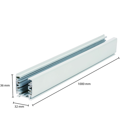  GHM 3-Fase Rail 1 Meter Wit 