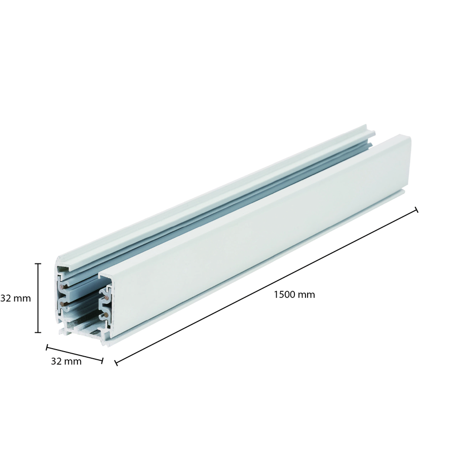 3-Fase Rail 1,5 Meter Wit-1