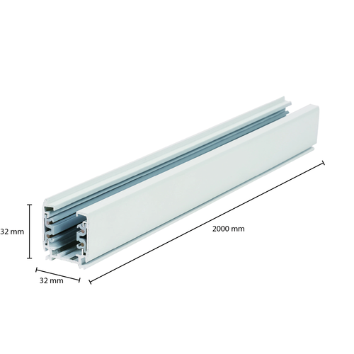  GHM 3-Fase Rail 2 Meter Wit 
