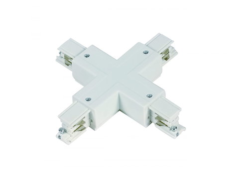  3-Fase Rail X-Vorm Connector Wit 