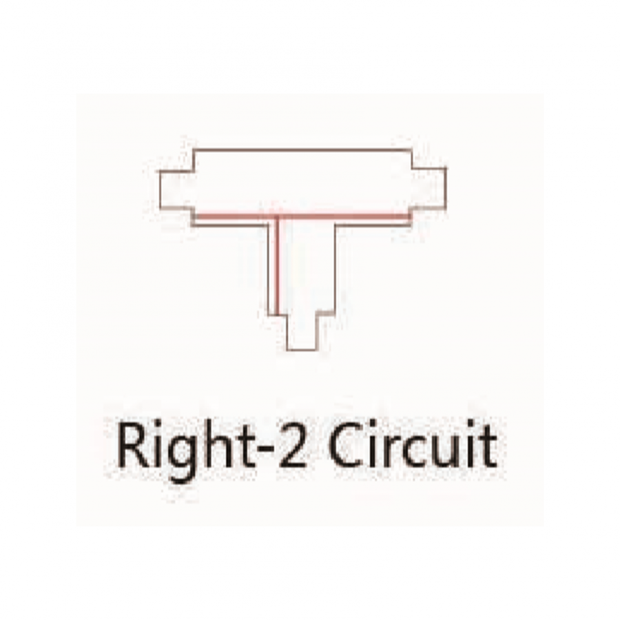 3-Fase Rail T-Vorm Connector Rechts 2 Wit-2