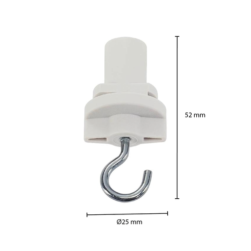 GHM 3-Fase Rail Adapter Met Haak Wit 