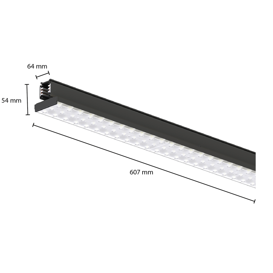 Railarmatuur Tarvos 27W Zwart 60cm-2