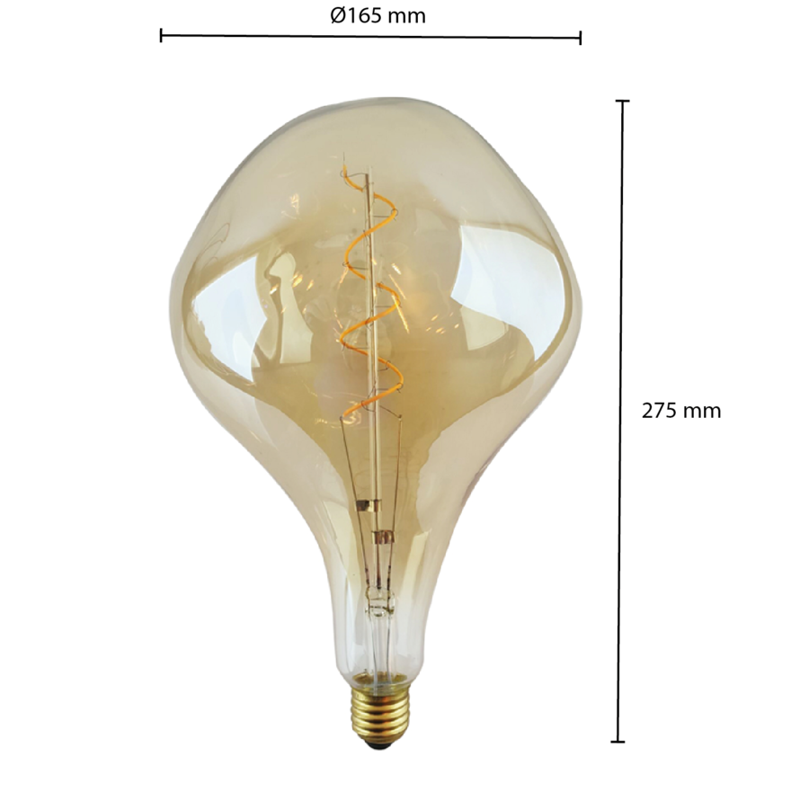 LED Organic Evo 6W Filament Lamp Amber Dimbaar-2