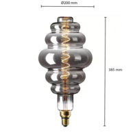 thumb-LED Paris Globe 6W Filament Lamp Smoke Dimbaar-2