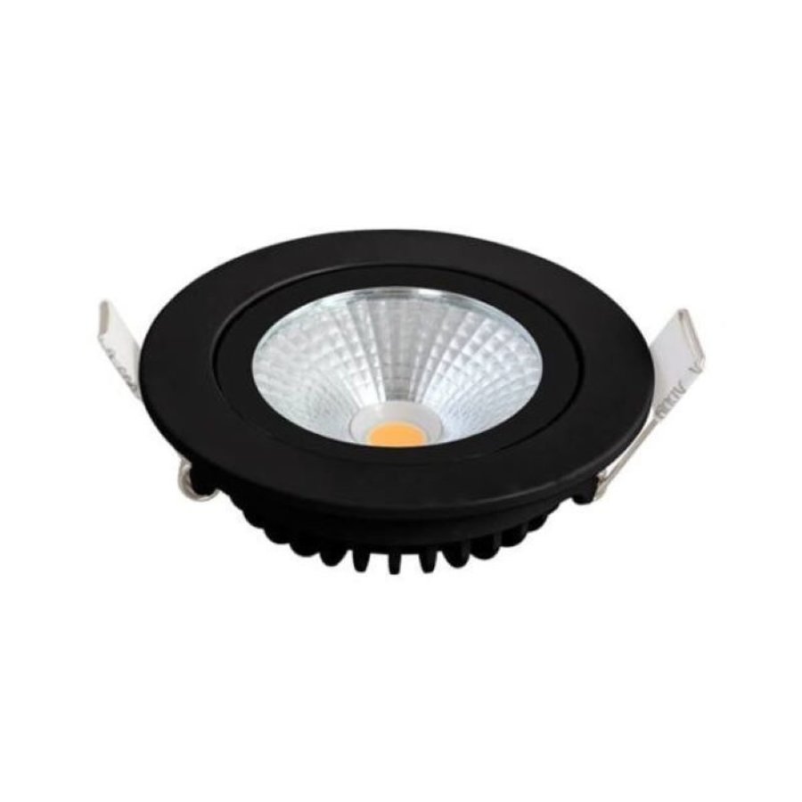 LED Inbouwspot Varda 5W Dimbaar Zwart 3000K 420Lumen-2