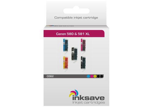  Inksave Inkt cartridge Canon PGI 580 & CLI 581 XL Multipack 