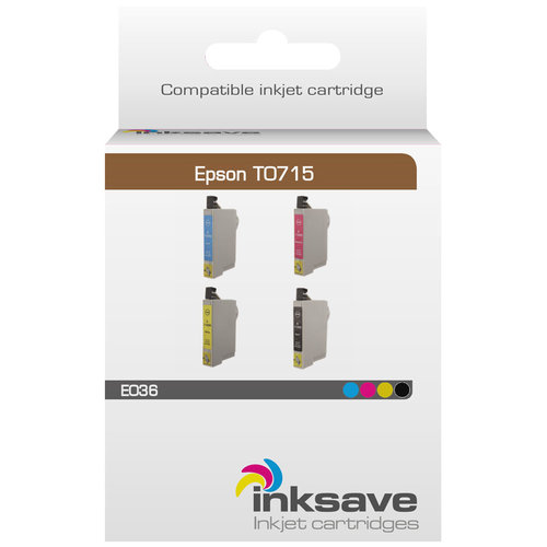  Inksave Inkt cartridge Epson T0715 Multipack 