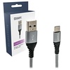 A-DAPT Data en Laadkabel USB-A > USB-C 1m PRO grijs