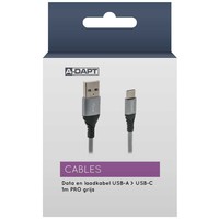 thumb-Data en Laadkabel USB-A > USB-C 1m PRO grijs-2