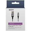 A-DAPT Data-/laadkabel USB-A > USB-C 2m PRO grijs