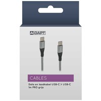 thumb-Data en Laadkabel USB-C > USB-C 1m PRO grijs-2