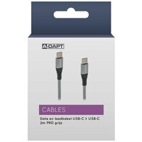 thumb-Data en Laadkabel USB-C > USB-C 2m PRO grijs-2